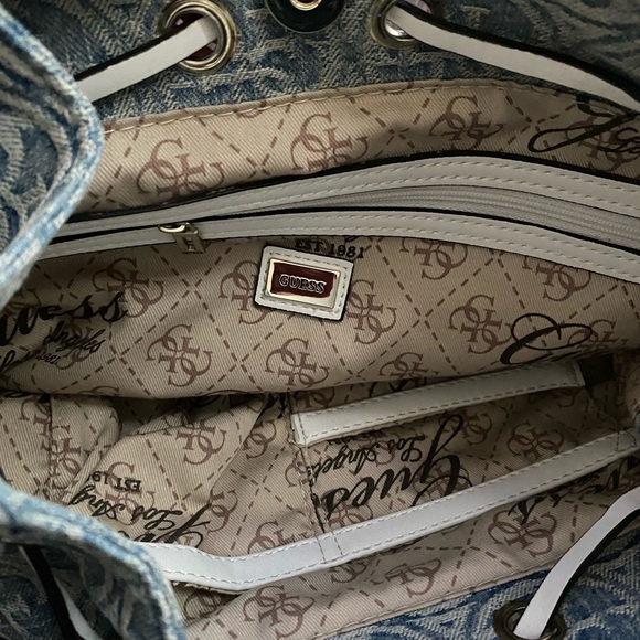 Guess Retro Jean Tote with White Accents - Picture 6 of 8